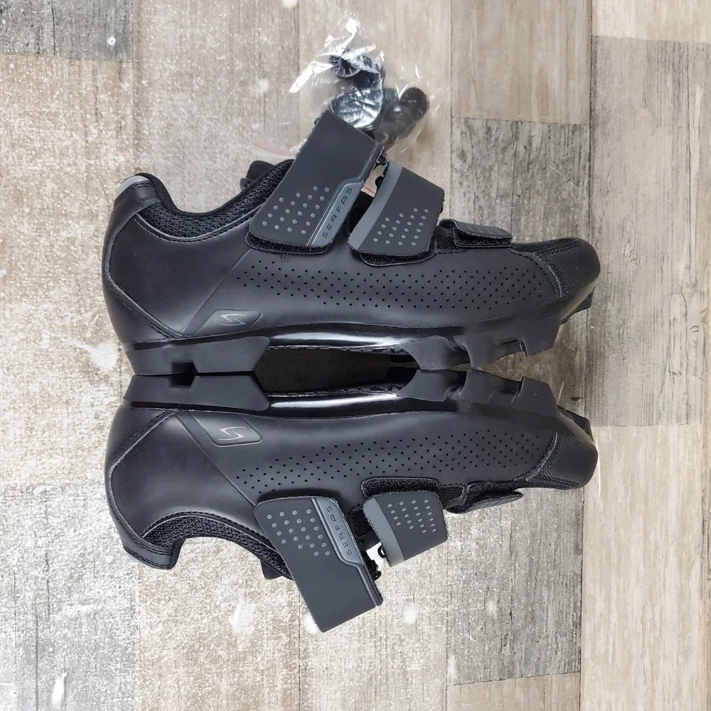 Serfas MTB Womens Cycling Shoes 5.5 Black Singletrack 3 Straps Mountain Sneakers